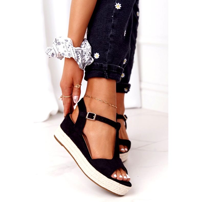 PG1 Schwarze Graciosa Keilsandalen 9R93 Schwarz 3