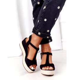 PG1 Schwarze Graciosa Keilsandalen 9R93 Schwarz 2