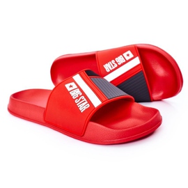 Herren Big Star HH174835 Rote Hausschuhe 1