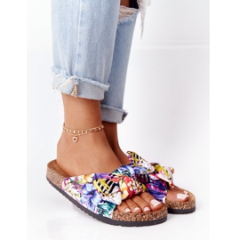 PS1 Flip Flops auf weißer Korksohle mit Wendy Flowers mehrfarbig 1