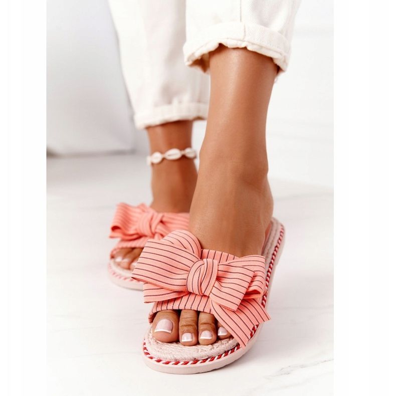 PS1 Hausschuhe aus Gummi mit einer rosa Gabriell-Schleife 2