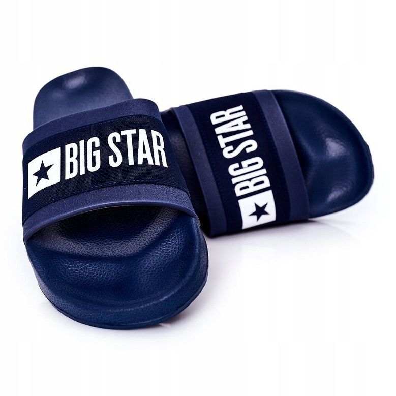 Herren Big Star HH174833 Marineblaue Hausschuhe navy blau 1