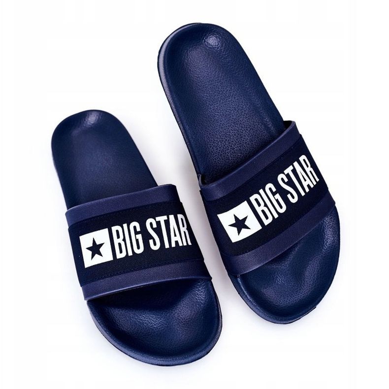 Herren Big Star HH174833 Marineblaue Hausschuhe 2