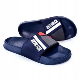 Herren Big Star HH174837 Marineblaue Hausschuhe navy blau 2