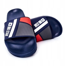 Herren Big Star HH174837 Marineblaue Hausschuhe navy blau 1