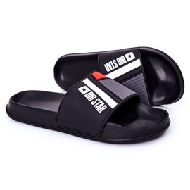 Herren Schwarz Big Star HH174836 Hausschuhe 1