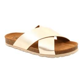 Damen Metallic-Gold Flip Flops Izzi golden 1