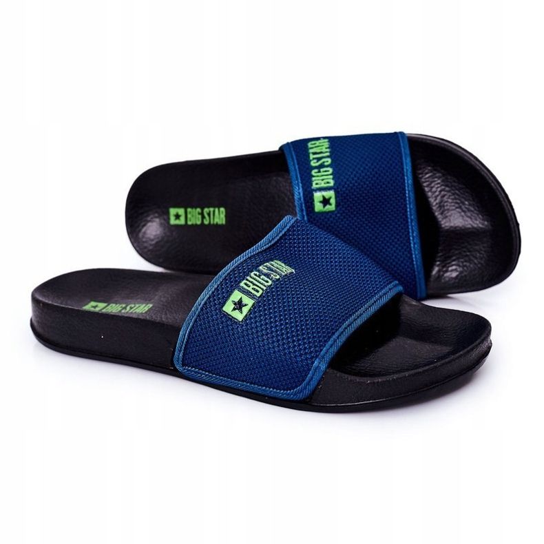 Herren Big Star DD174708 Marineblaue Hausschuhe navy blau 1