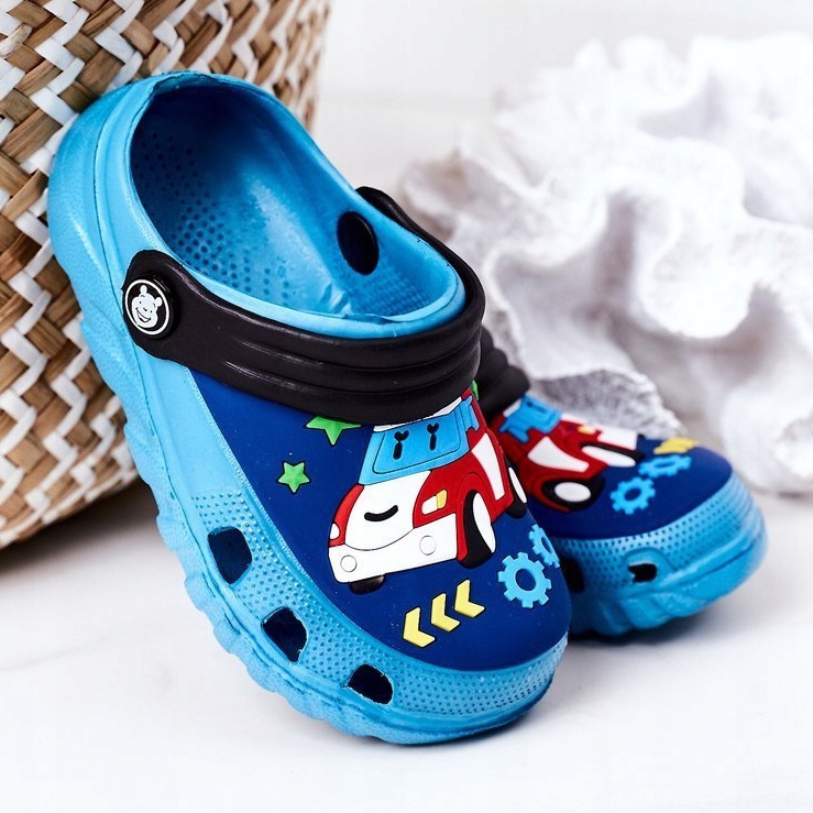 Kinder Hausschuhe aus Schaumstoff Crocs Blau Schwarz Oscar 2