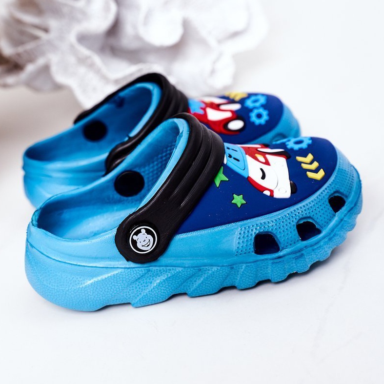 Kinder Hausschuhe aus Schaumstoff Crocs Blau Schwarz Oscar 1