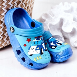 Kinder Hausschuhe aus Schaumstoff Crocs Blau Türkis Oscar 1