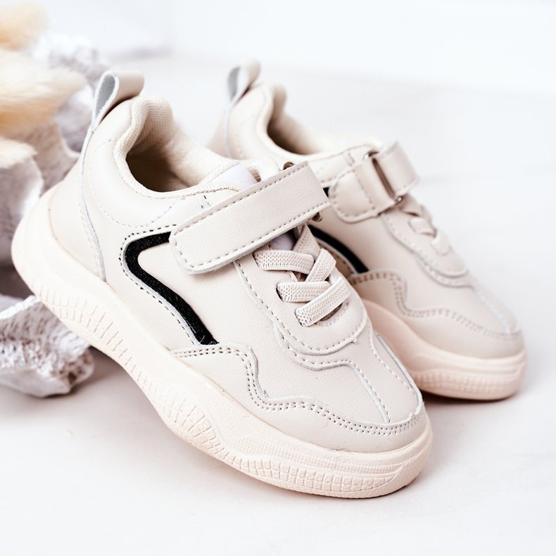 Apawwa Kinder Sportschuhe Sneakers Beige Runner 1