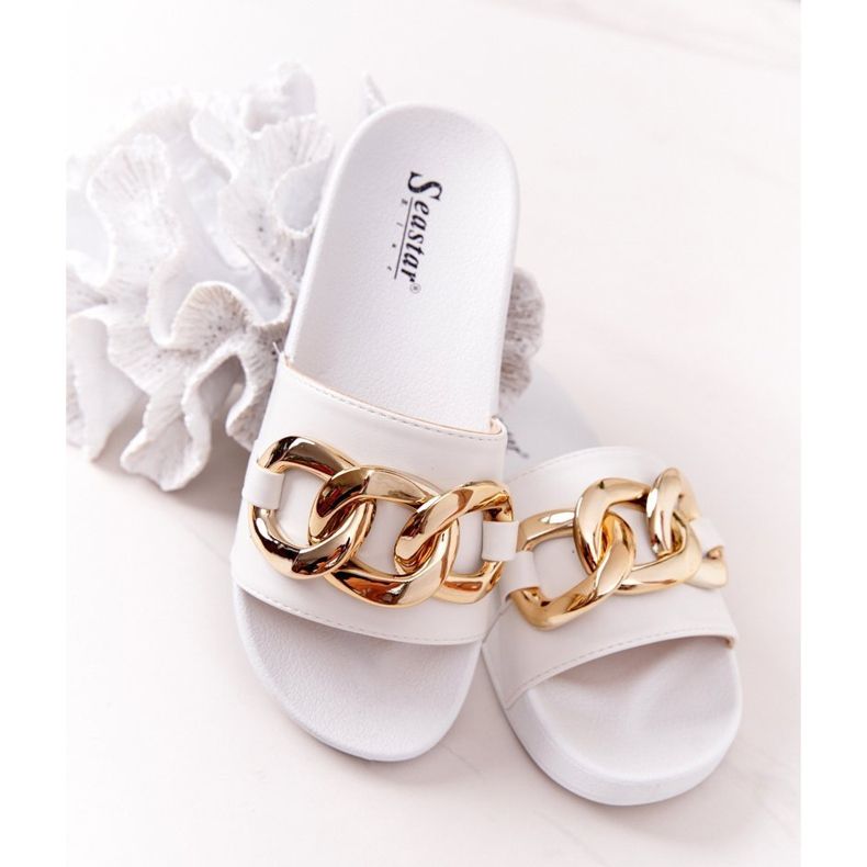 PS1 One Moment Flip-Flops aus Gummi mit Kette weiß 1