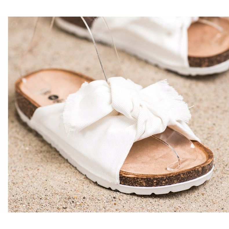 Forever Folie Bequeme Textilhausschuhe weiß 2