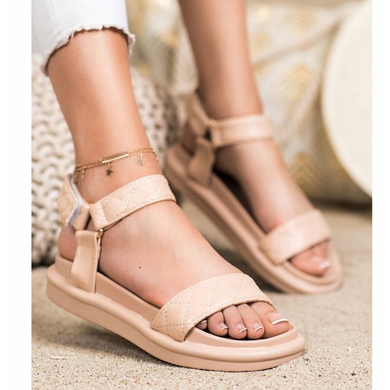 Seastar Beige Sandalen mit Öko-Leder 1