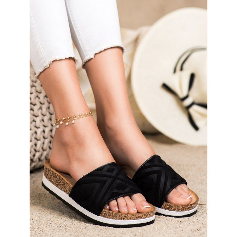 Seastar Klassische Hausschuhe aus Wildleder schwarz 2