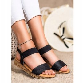 Kayla Schwarze Sandalen zum Hineinschlüpfen 1