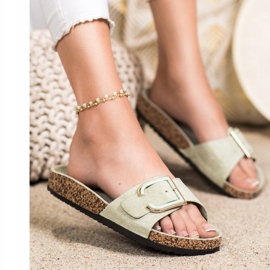 Anesia Paris Lässige Hausschuhe aus Wildleder grün 1