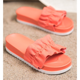 SHELOVET Korallenschuhe auf der Plattform orange rosa 1