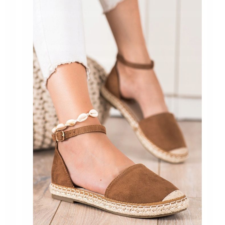 Kayla Braune Espadrilles mit Schnalle 1