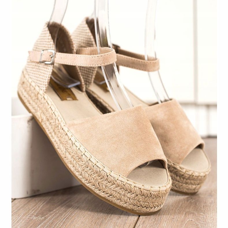 Bestelle Espadrilles mit offener Zehenpartie beige 2