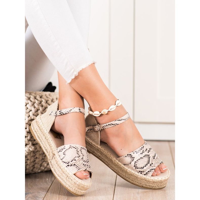 Bestelle Espadrilles mit offener Zehenpartie beige 2