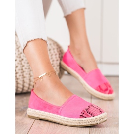 Bestelle Espadrilles mit Schlangenprint-Einsatz rosa 2