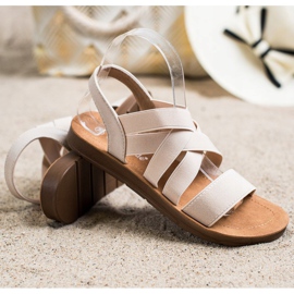 Super Mode Slip-on-Sandalen mit Riemen beige 1