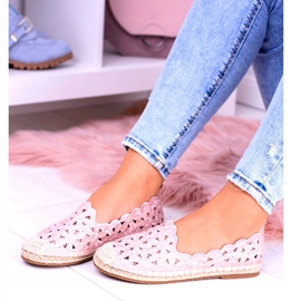 Lu Boo Damen Ballerinas Rosa Espadrilles Macarena Flowers 2