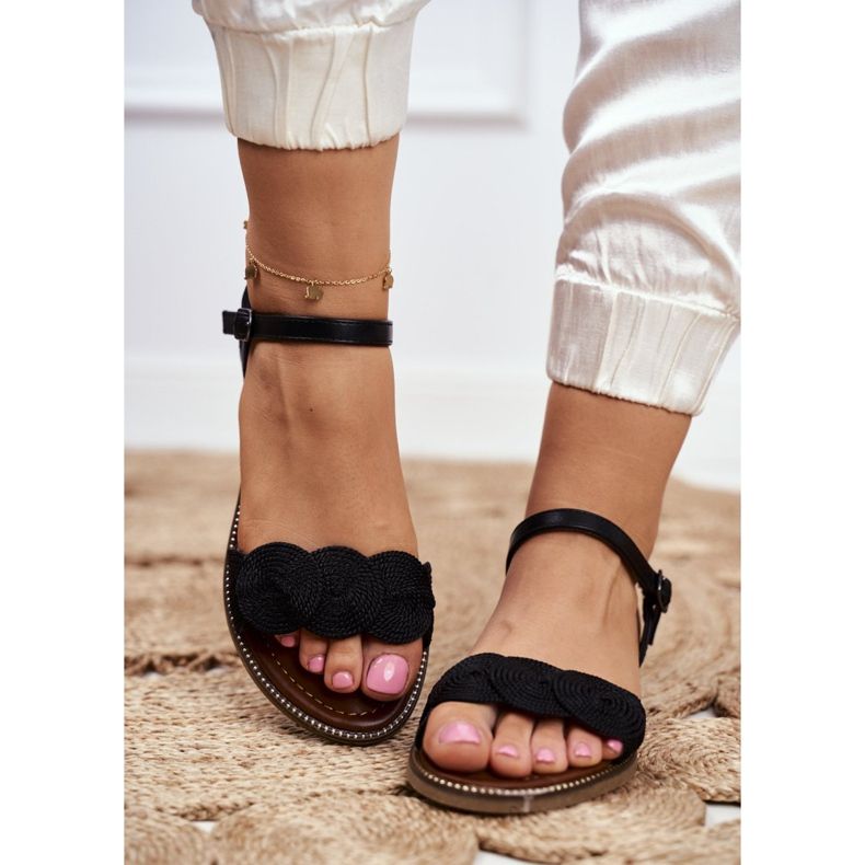 S.Barski Flache Sandalen für Damen Schwarz Barski Humanity 5