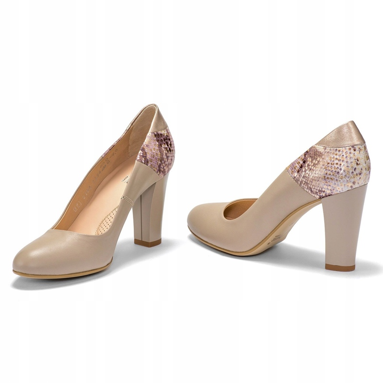 Marco Shoes Beige 1154P Pumps mit Reptilienmotiv 1