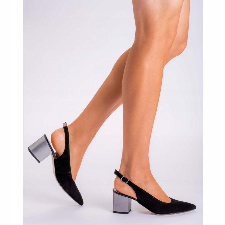 Marco Shoes Schwarze Sandalen 1191P mit Riemen und Schnalle 1