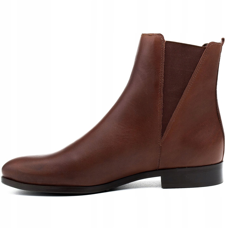 Marco Shoes Braune 1284B Marco braune flache Stiefel mit Gummi 1