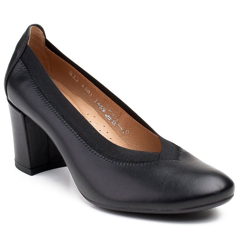 Marco Shoes Pumps mit bequemer Innensohle und Gummi im Obermaterial schwarz 1