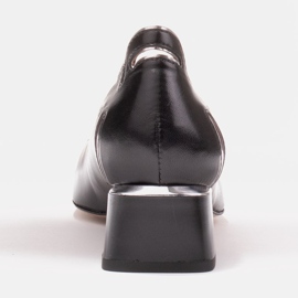 Marco Shoes Damenpumps mit Blumenmotiv auf niedrigem Absatz schwarz 1