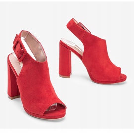 Rote Schaftsandalen von Little Italy 1