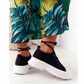 Sneakers für Damen auf der Plattform Schwarz Travel Time 1