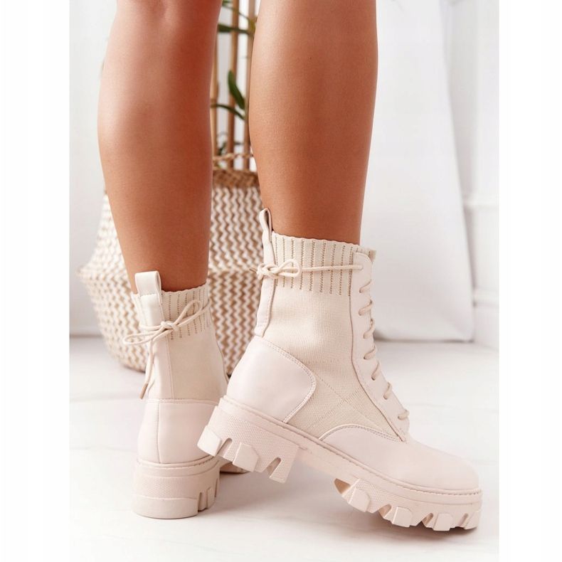 PS1 Damenstiefel Workers Beige Megan 2