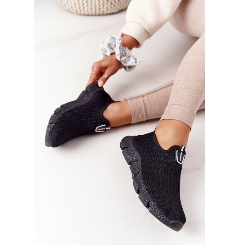 Damen Sportschuhe Slip-on Schwarz Marathon 2