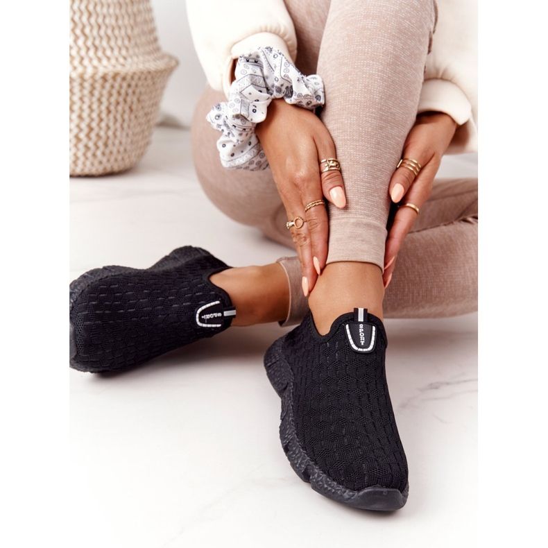 Damen Sportschuhe Slip-on Schwarz Marathon 1