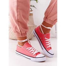 Klassische Omerta Coral Sneakers für Damen rot 3