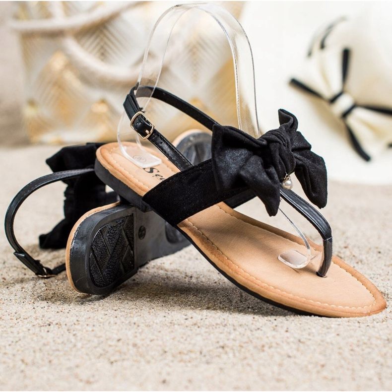 Seastar Stilvolle Sandalen mit Schleife schwarz 1