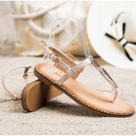 Seastar Flip-Flops Sandalen mit Ornament beige 1