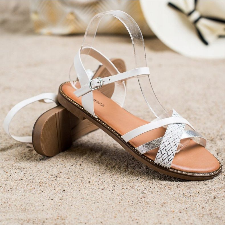 Laura Mode Lässige Sandalen weiß 1