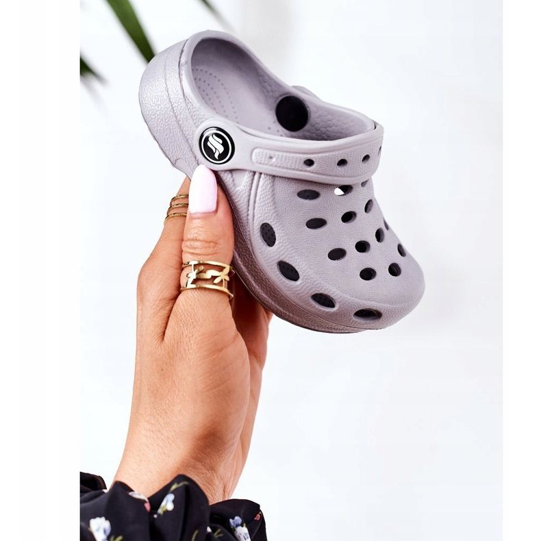 Kinderhausschuhe Schaumstoff Kroks Grau Lucas 2