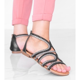 Black Velvet Night Damensandalen schwarz 1