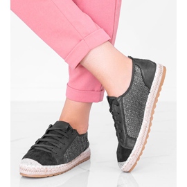 Black Vanilla Espadrilles mit Schnürung schwarz 1