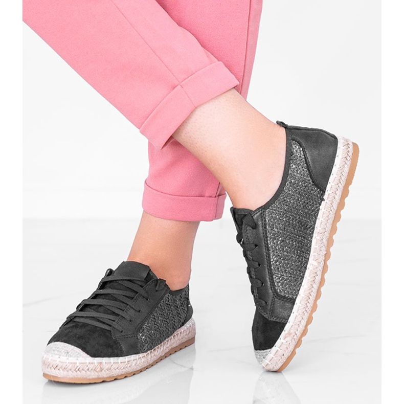 Black Vanilla Espadrilles mit Schnürung schwarz 1
