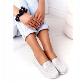 Damen Leder Loafer S.Barski 97630 Grau 3