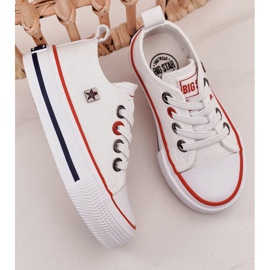 Klassisch niedrige Sneakers für Kinder Big Star HH374089 Weiß 3